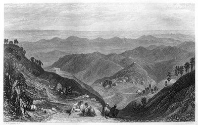 Mussoorie en de Dhoon-vallei, India, ca. 1860 door James B. Allen