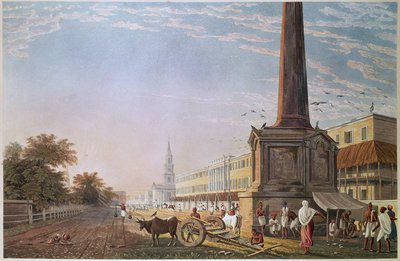 Writers Buildings, Calcutta, gegraveerd door Robert Havell, uitgegeven 1824 door James Baillie after Fraser
