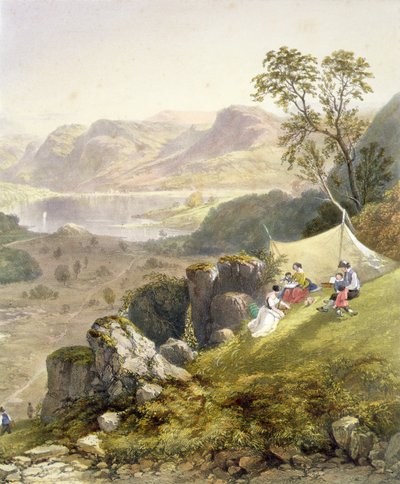 Thirlmere en Wythburn, detail van een schetspartij, uit 