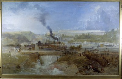 Clifton vanaf de Overfall Dam door James Baker Pyne