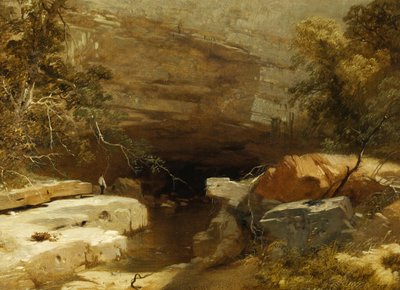 Landschap, Porth-yr-ogof, Vale of Neath door James Baker Pyne