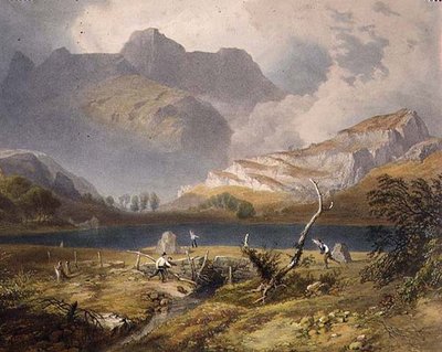 Langdale Pikes, (detail) door James Baker Pyne
