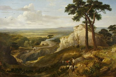 Uitzicht vanaf de Mendips, ca. 1840 door James Baker Pyne