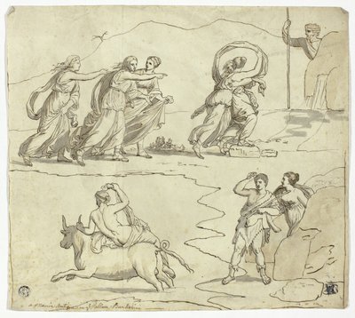 Antiek mozaïek in het Barberini Paleis door James Barry