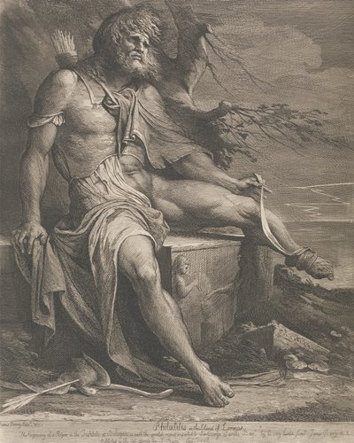 Philoctetes op het eiland Lemnos door James Barry
