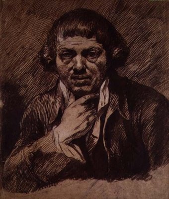 Zelfportret, c.1800 door James Barry