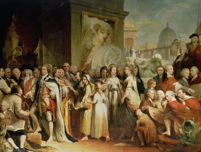 De Verdeling van Premies in de Society of Arts, vijfde in de serie De Vooruitgang van de Menselijke Cultuur en Kennis door James Barry