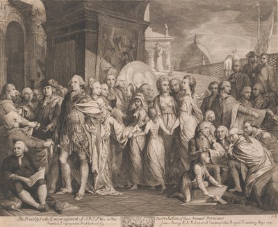 De Maatschappij ter Aanmoediging van de Kunsten (2 kopieën) door James Barry