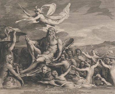 De Theems of de Triomf van de Navigatie (Ontwerpen voor de Grote Kamer van de Vereniging voor de Aanmoediging van de Kunsten) door James Barry