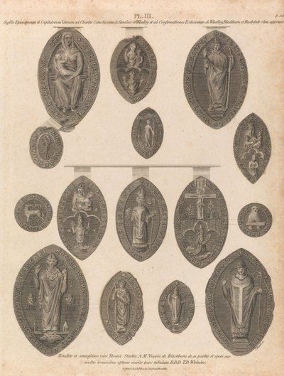 Zegels van Whalley Abbey door James Basire