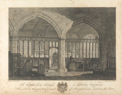 De Sherburne-kapel in Mitton Church door James Basire