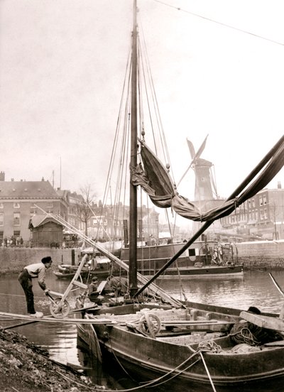 Kanaalboot, Rotterdam, 1898 door James Batkin