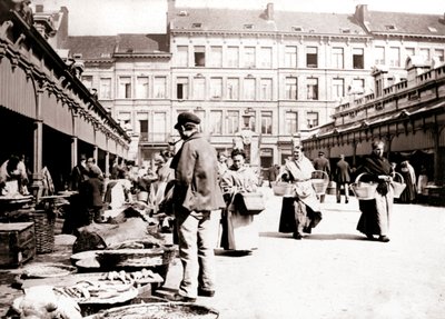 Marktkramen, Antwerpen, 1898 door James Batkin