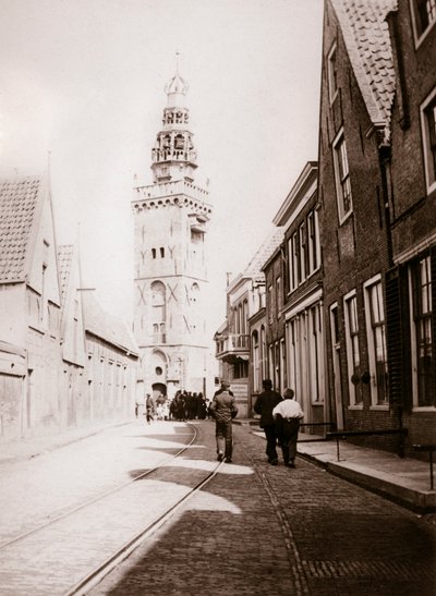 Straatscène, Monnickendam, Nederland, 1898 door James Batkin
