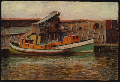 Nautische scène - Sleepboten door James Bolivar Needham