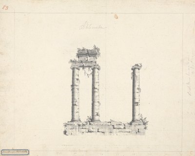 Ionische tempel Ptolmeta door James Bruce