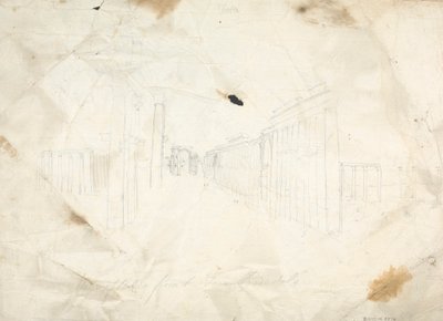Schets van Tempelruïnes door James Bruce
