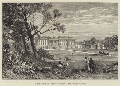 Hamilton Palace, Schotland, de zetel van de hertog van Hamilton door James Burrell Smith
