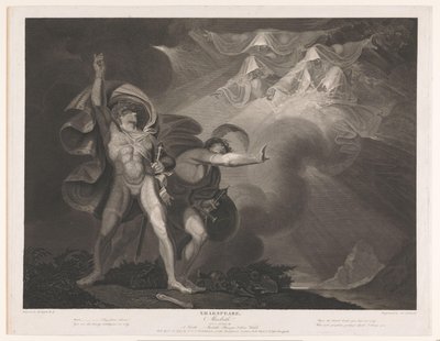 Drie heksen verschijnen aan Macbeth en Banquo door James Caldwall