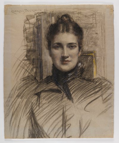 Portret van Minnie Clark, 1890s door James Carroll Beckwith