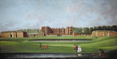 Zicht op Temple Newsam House, ca. 1750 door James Chapman