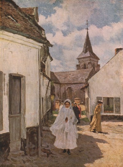 Terugkeer van de Eerste Communie, eind 19e-begin 20e eeuw, ca. 1930 door James Charles