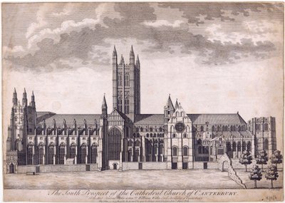 Kathedraal van Canterbury, circa 1716-37 door James Cole