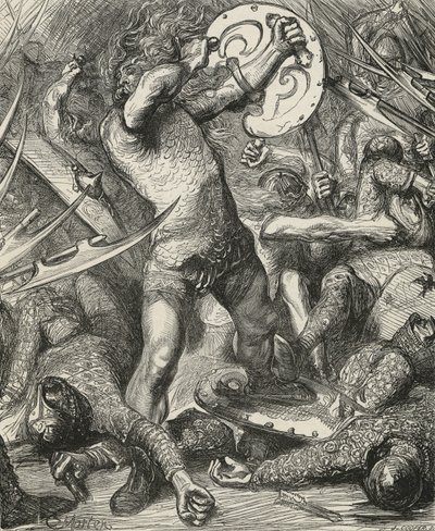 Hereward baant zich een weg door het Normandische leger door James Cooper