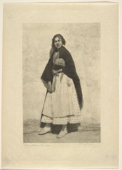 Een jonge Gitana, Granada door James Craig Annan