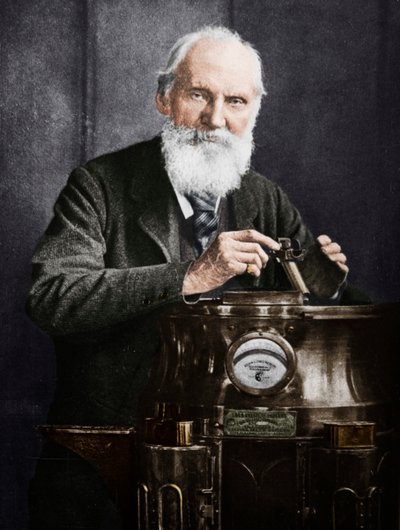 Lord Kelvin, Schotse wiskundige en natuurkundige, met zijn kompas, 1902 door James Craig Annan