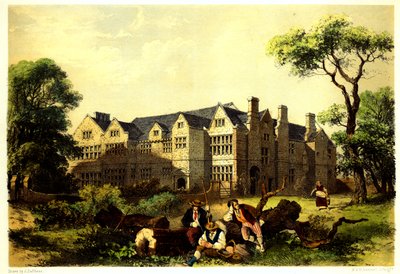 Sawston Hall, Cambridgeshire, 1848 door James Dafforne