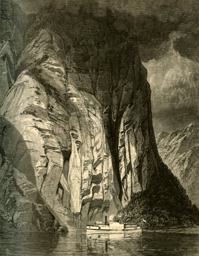 Onder Trinity Rock, Saguenay, 1874 door James David Smillie