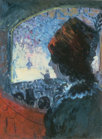 In het Theater door James Dickson Innes