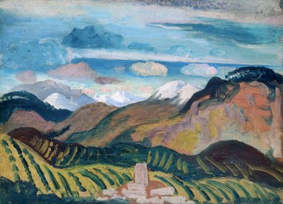 Vernet, Provençaals Landschap, 1912 door James Dickson Innes