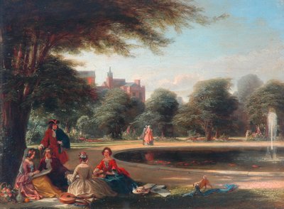 Hampton Court, de fontein door James Digman Wingfield
