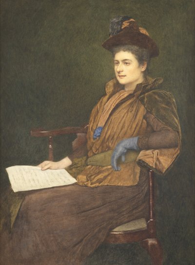 Miss Agnes Ashbee, 1890 door James Dromgole Linton