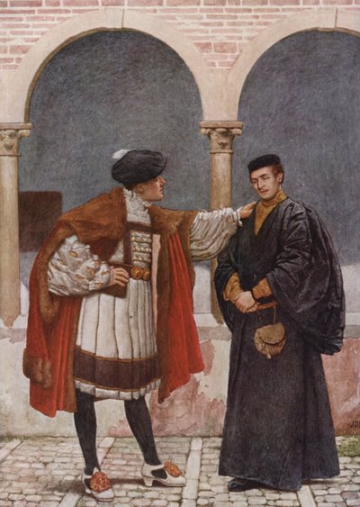 De Koopman van Venetië: Antonio en Bassanio door James Dromgole Linton