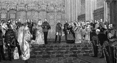 Het huwelijk van de hertog en hertogin van Albany door James Dromgole Linton