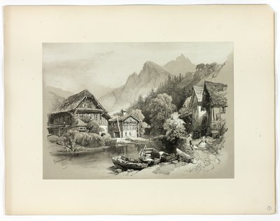 Brunnen, uit Picturesque Selections door James Duffield Harding