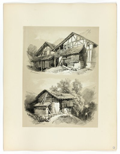 Brunnen, uit Picturesque Selections door James Duffield Harding