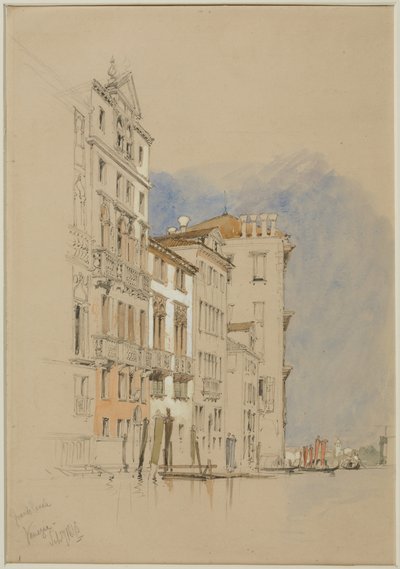 Het Grote Kanaal, Venetië, 1845 door James Duffield Harding