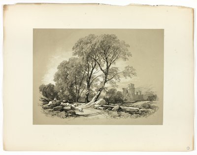 Kasteel van Leicester, uit Picturesque Selections door James Duffield Harding