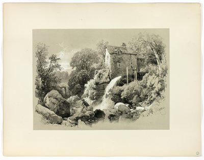 Pandy Mill, uit Picturesque Selections door James Duffield Harding