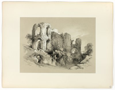 Romeinse baden in Trier, uit Picturesque Selections door James Duffield Harding