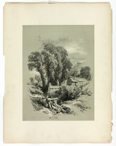 Rij W. Trefriw, Wales, uit Pittoreske Selecties door James Duffield Harding
