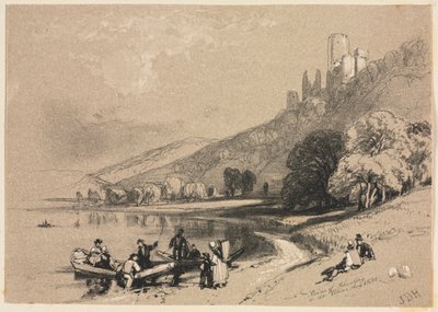 Schetsen thuis en in het buitenland: Ruïnes van Schonberg aan de Rijn, 1834 door James Duffield Harding