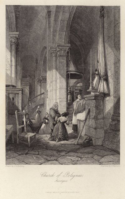 De kerk van Polignac in Auvergne door James Duffield Harding
