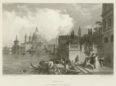 Venetië, vanaf de ingang van het Grote Kanaal door James Duffield Harding