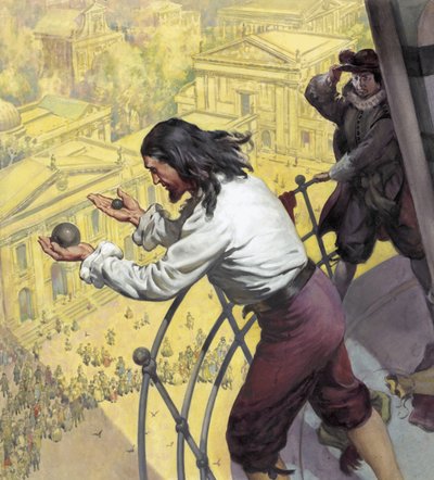 Gallileo op de toren van Pisa door James Edwin McConnell