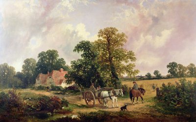 Essex Landschap met Paard en Kar door James Edwin Meadows